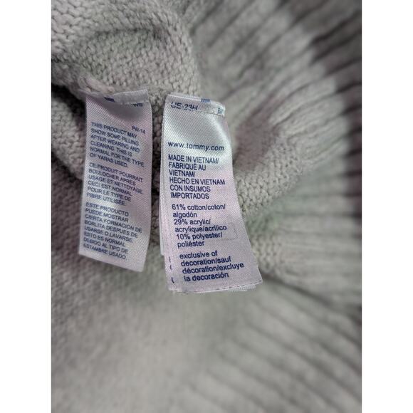 Tommy Hilfiger Size XXL Mock Neck Quarter Zip Gray Ombre Boxy Sweater - Picture 9 of 16